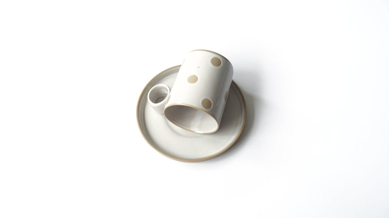 handmade porcelain coffee cup and saucer