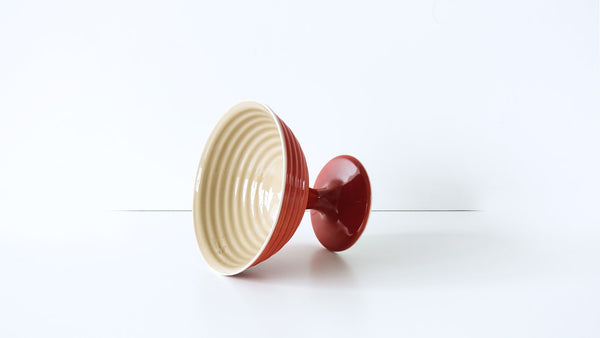 footed porcelain sorbet cup
